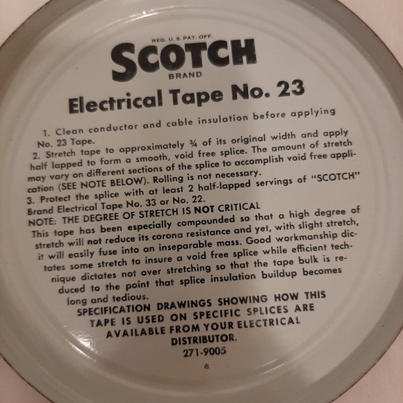 Vintage 1950's Scotch Brand Electrical Tape No 23 Tin With Tape 3M Memorabilia - Picture 7 of 13